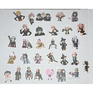 Danganronpa Decal Vinyl Sticker Pack 30 pc Manga Anime Monokuma 2 inch, 3 inch